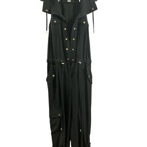 Cache XS Elegant Black Sleeveless Jumpsuit
